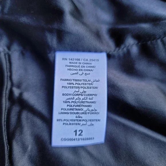 Ella Moss Girls Solid Black Faux Leather Quilted Long Sleeve Jacket Size 12 - Picture 3 of 10